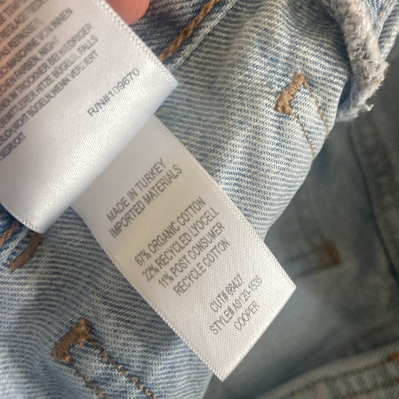 Agolde Women's A9120-1535 Blue Cargo Jeans Cooper Light Wash Pockets Sz 27 - Picture 6 of 7